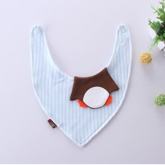 Baby Bibs Triangle Double Cotton Bibs Cartoon Print Saliva Towel Baby Boys Girls Feeding Apron Cotton Bandana Bibs Burp Cloths