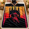Flannel BlanketThe Weeknd Warm Soft Throw Blanket for Indoor Sofa Bed Living Room Use