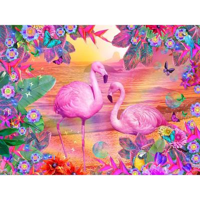 Diamond Painting Animal Flamingo Picture Rhinestone Diamond Embroidered Animal Beadwork Home Decor