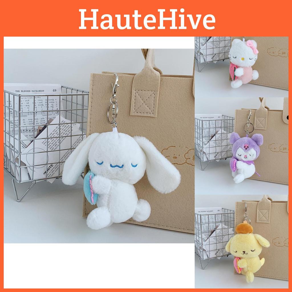 Adorable Cartoon Animal Plush Keychain Doll For Students Gift In Various Colors