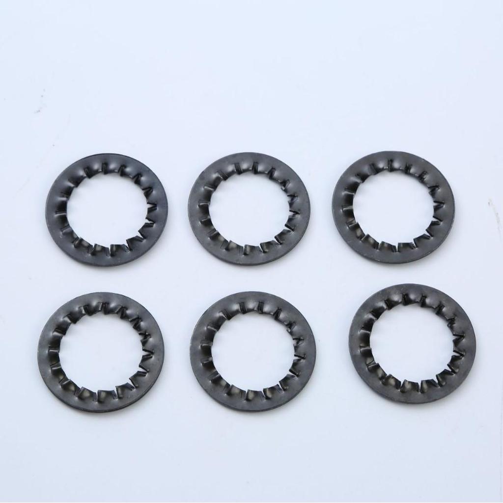 Blackened Internal Tooth Lock Washer - Antislip, Anti-loosening, Multi-tooth Design (DIN6798J)