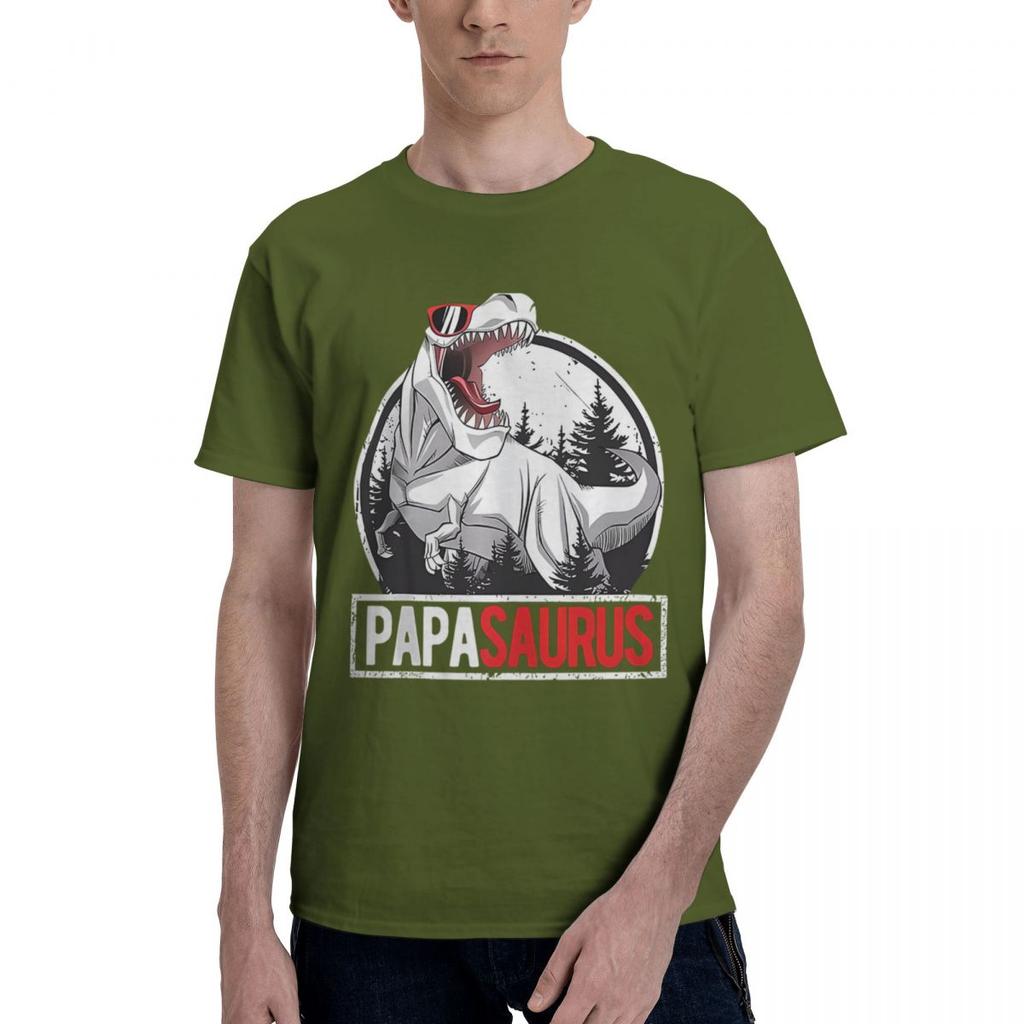 PapaSaurus Men Papa Saurus 100 Cotton Casual Breathable Confortable TShirt Funny Mens TShirt Mens Wear