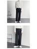 Spring & Autumn Men's Loose Korean White Wide-Leg Drape Trousers