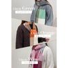 [Vita Natur] Muffler Cashmere 100% Large Size Unisex Check - Orange Free Size