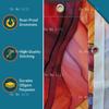 Abstract Desert Sun Shower Curtains Unique Artistic Southwestern Boho Style Radiant Multicolor Sunset Spiritual Meditative