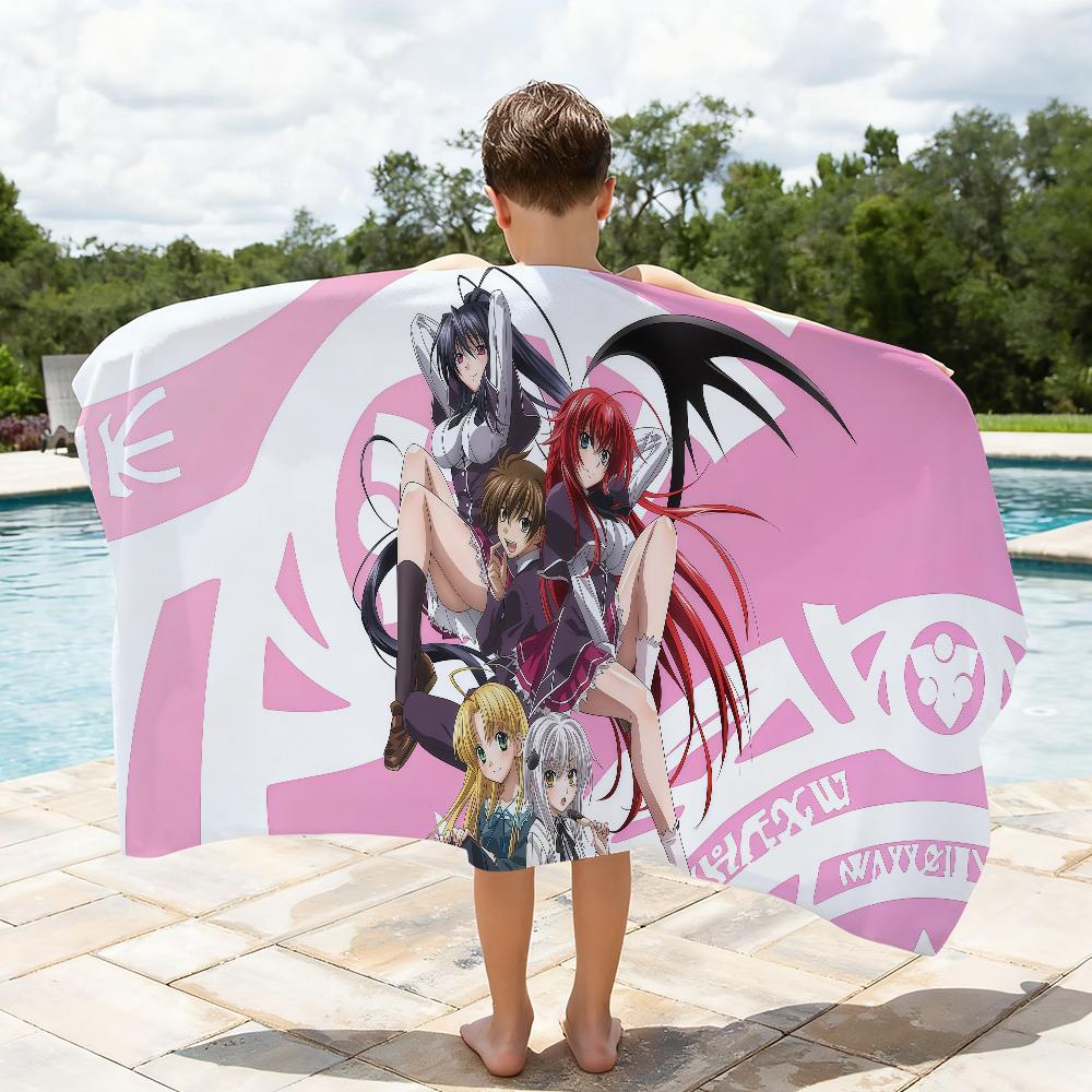 Anime High School D-dxdS Towel Soft Lightweight Anti-Sand Large Beach Towel Quick-Drying Bath Sports Family