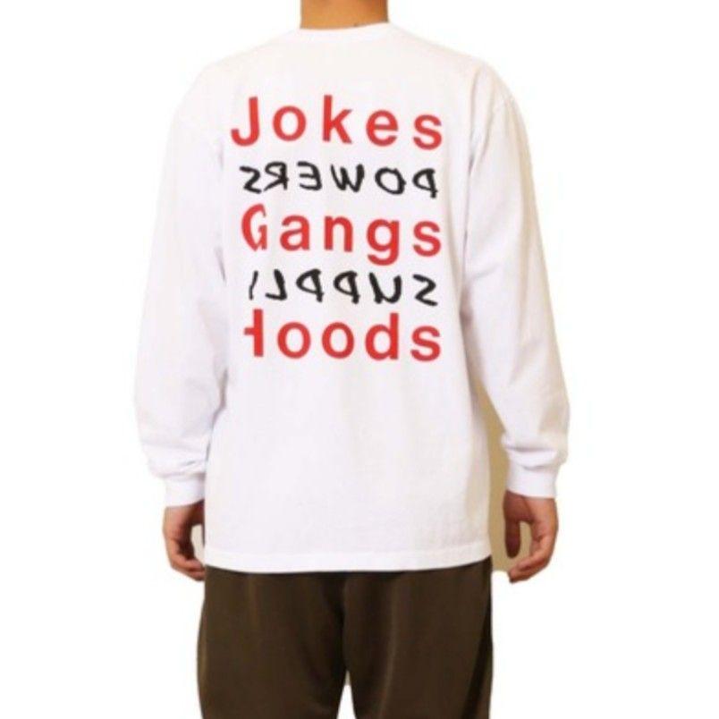 

[USED] LPOWERS Powers Long T-shirt JOKES GANGS HOODS White