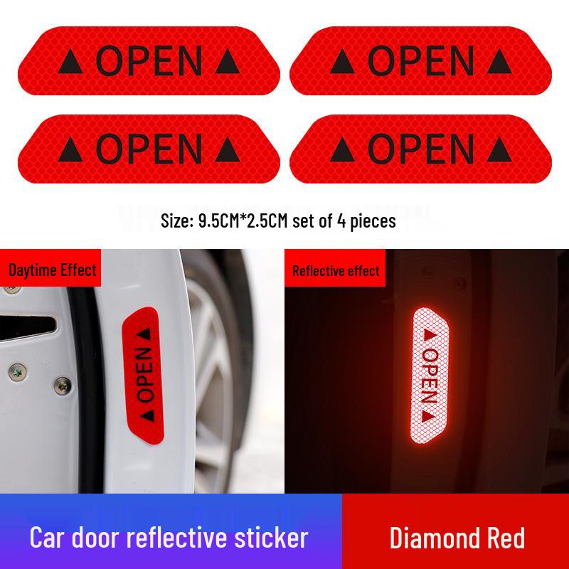 

Светоотражающие предупреждающие наклейки на двери автомобиля против столкновений 1 piece (no packaging)