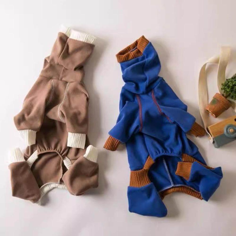 Winter Soft Cotton Dog Jumpsuits,Warm Dog Pajamas Rompers For Whippet Italian Greyhound - Four Legs & Elastic Cotton,For Big Dog