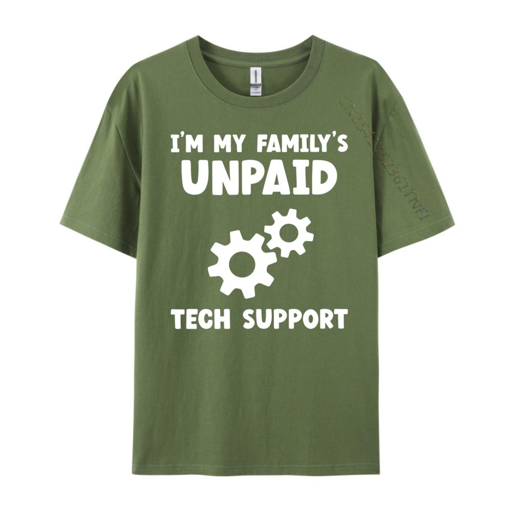 I M My Family Unpaid Tech Support It Nerd Geek Computer Oversized T Shirt Men Mens Christmas Graphic Tee Shirt