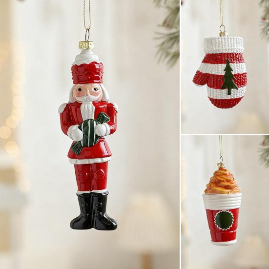 Christmas Pendant Tops Schoolbag Gloves Solder Design Tree Decoration Festive Hanging Holiday Decoration
