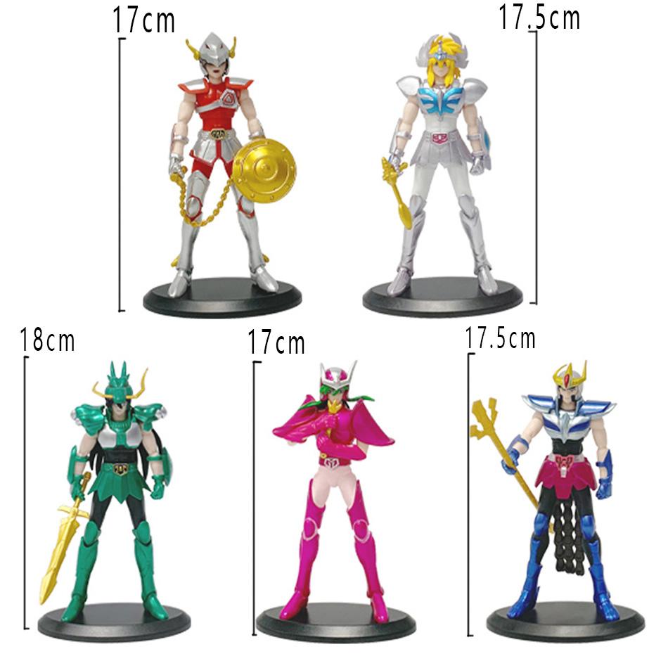 Anime Figure Phoenix Ikki Hyoga Seiya Shiryu Standing Armor Model Children's Toys PVC Box Desktop Collection Christmas Toys