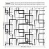 Minimalist Modern Black & White Geometric Shower Curtain, Elegant Bathroom Decor, Box Line Design, High-End Polyester Fabric
