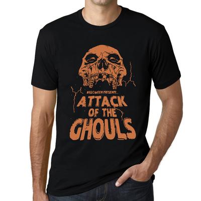 Graphic Men's T-Shirt - Attack of the Ghouls - Halloween Skull Shirt