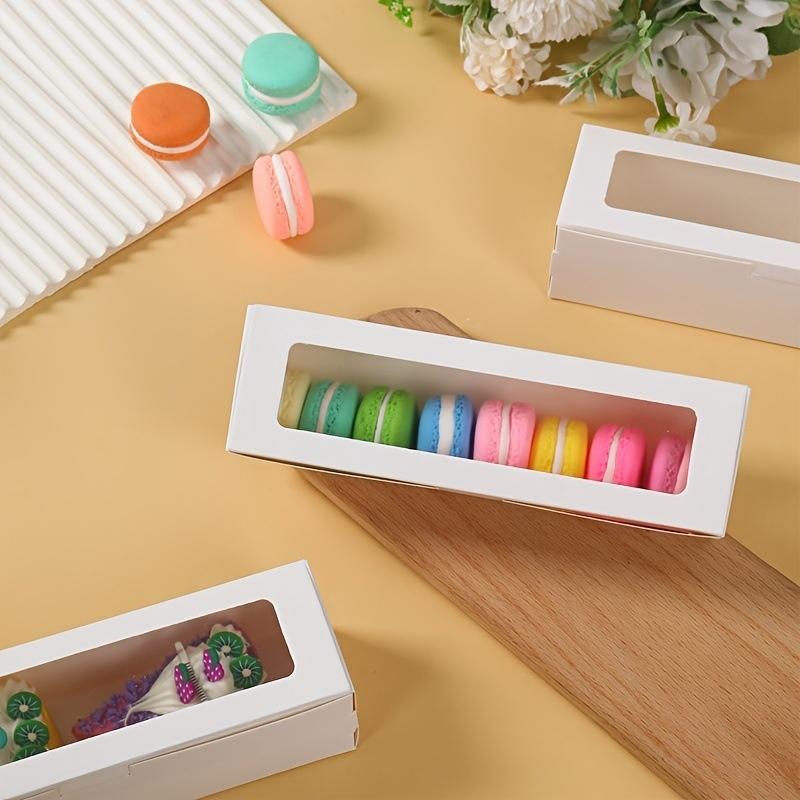 5/10 Peças Caixa de Papel Kraft para Macaron Bolo Biscoitos Embalagens para Bolos da Lua Caixas de Embalagem Casamento Aniversário Lembrancinhas Festival Pacote de Presente