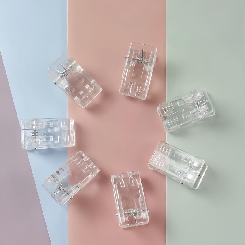 

Transparent Acrylic Clip DIY Multifunctional Photo Clip Office Stationery Paper Clip 5pcs разноцветный