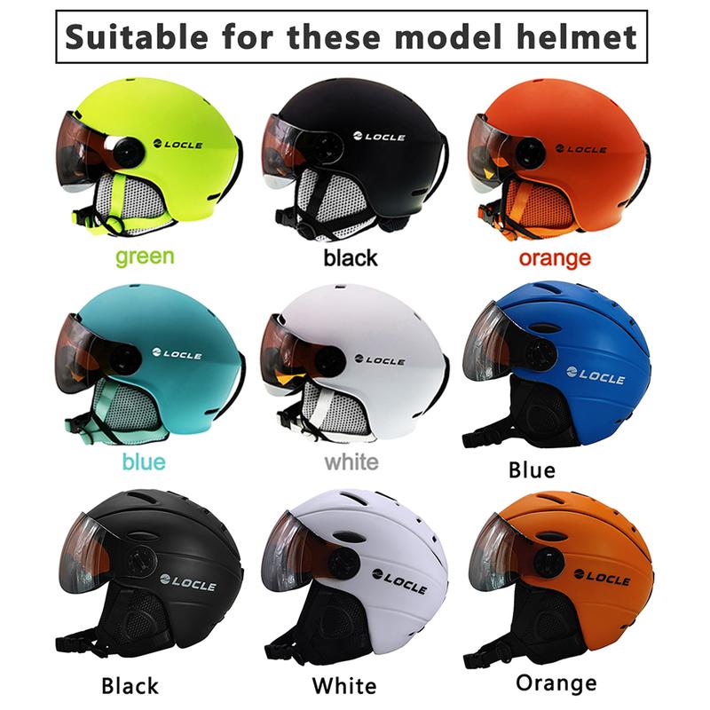 LOCLE Ski Helmet Visors of MS95 MS99 Multifunctional Wind-proof Dust-proof Spare Lens UV Protection Skiing Helmet Extra Lens