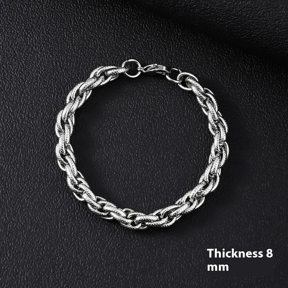 Bracciale da Uomo in Acciaio Inossidabile Semplice Prepotente Punk Alto Senso Cubano Acciaio al Titanio Bracciale Gioielli da Uomo