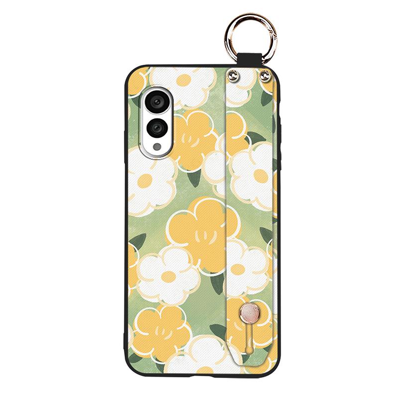 Wrist Strap Lanyard Phone Case For FCNT/Fujitsu Arrows N F-51C Silicone Fashion Design Anti-dust Durable Protective Ring