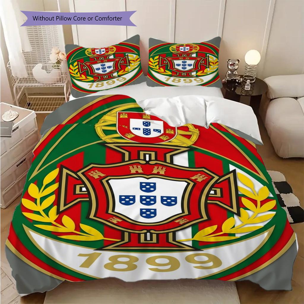 Vibrant City Sports Celebration Bedding (1 * duvet cover + 2 * pillowcase, without core) Bedding set Duvet cover and pillowcase Soft and comfortable