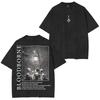 Bloodborne Ludwig Der Verfluchte Heilige Klinge Grim T-Shirt Jäger und Lampe Boten Oversize Unisex Gewaschen Streetwear T-Shirt