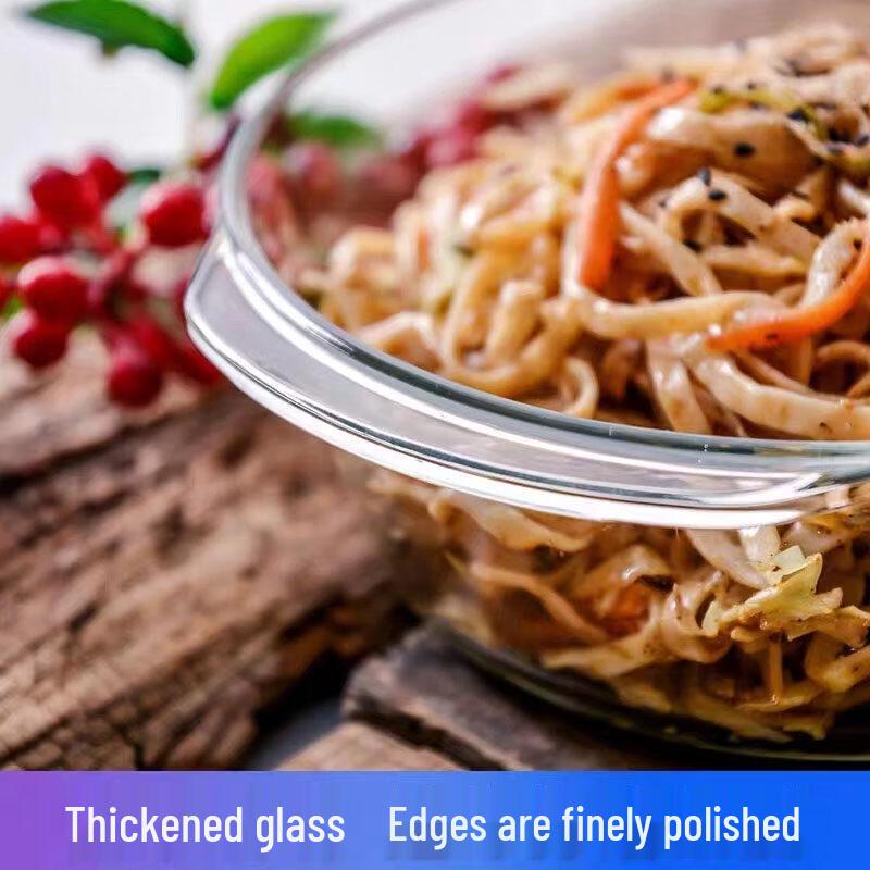 Flavinmci Heat-resistant Glass Bowl with Handle