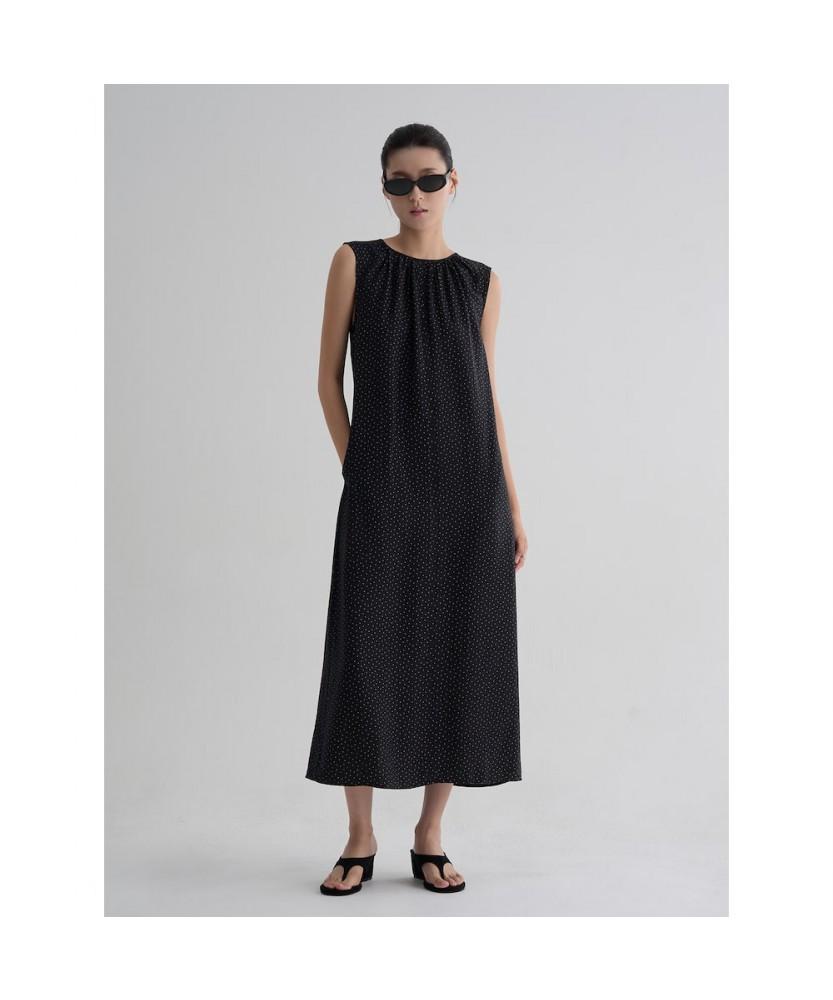 8SECONDS Sleeveless Dot Maxi Dress Black