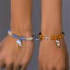 1Pair Beaded Lovers Friendship Bracelet Bangle Cartoon Cat Hand Chain  Women Men