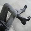 Footwear Black Shoes For Women Half High Ladies Boots Round Toe Work Mid Calf Waterproof Korean Style And Low Price Offer Goth