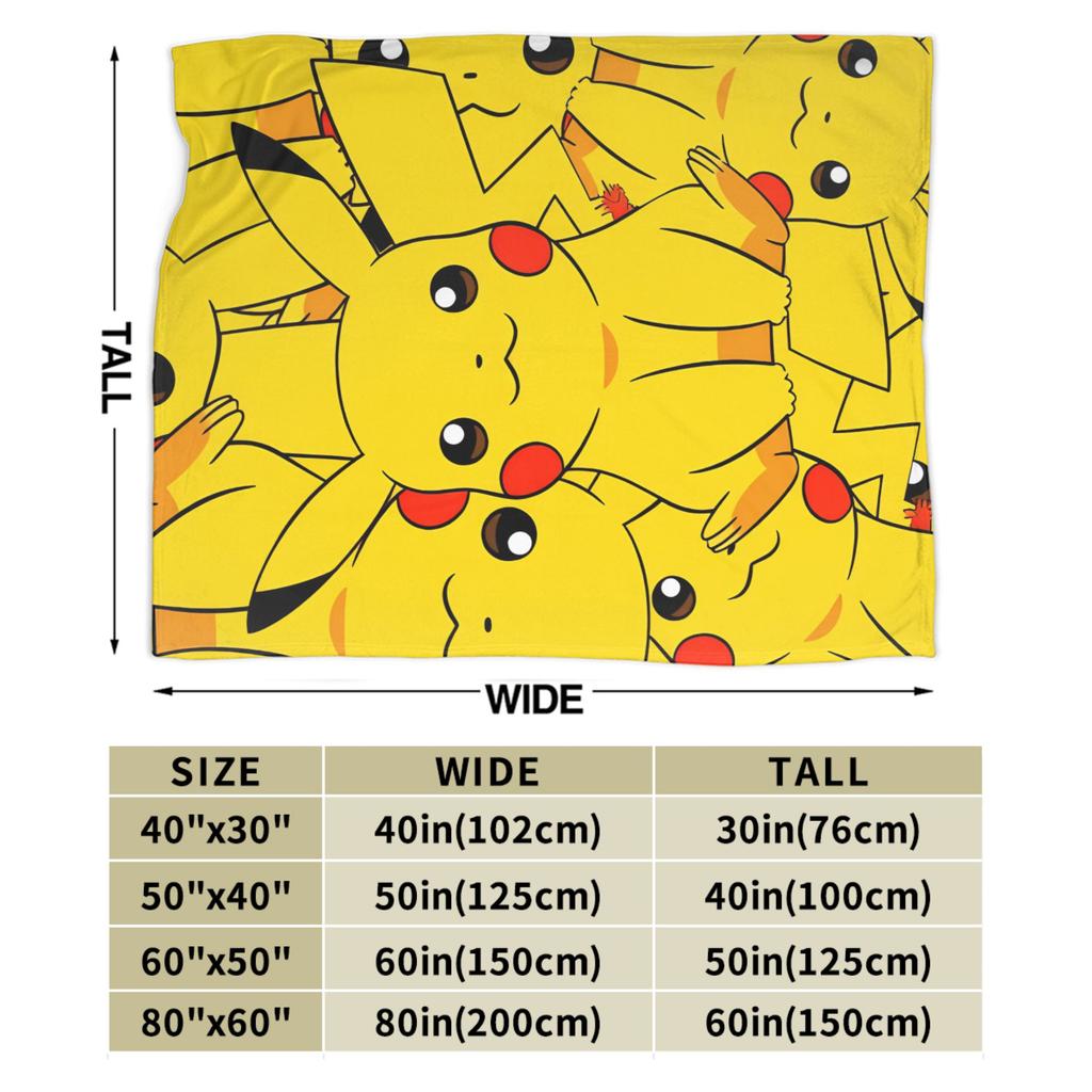 Pikachu Super Soft Blanket Children Plush Bedding Throws Novelty Couch Chair Flannel Bedspread Sofa Bed Cover