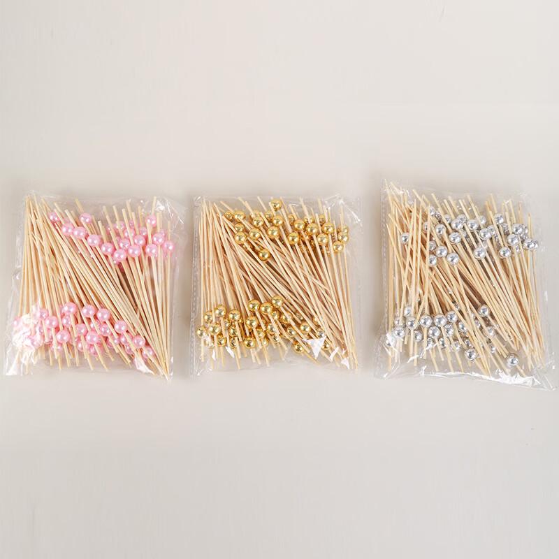 Disposable Bamboo Pearl Fruit Picks