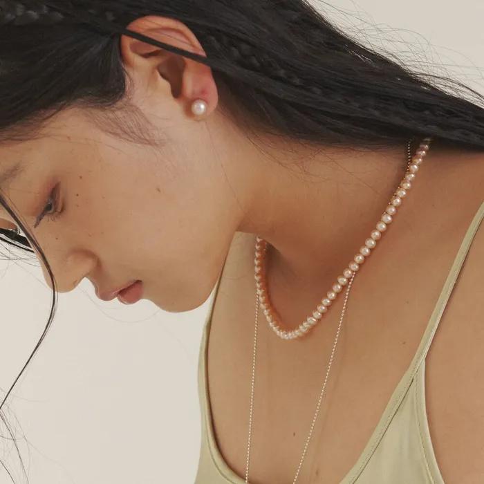 Pure Pink Pearl Earrings