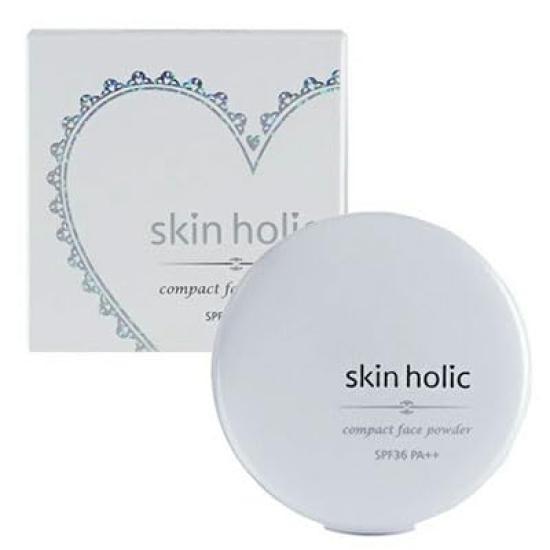Skin Holic Compact Face Powder (11g) - Face Powder for Natural, Beautiful Skin - Korean Cosmetics