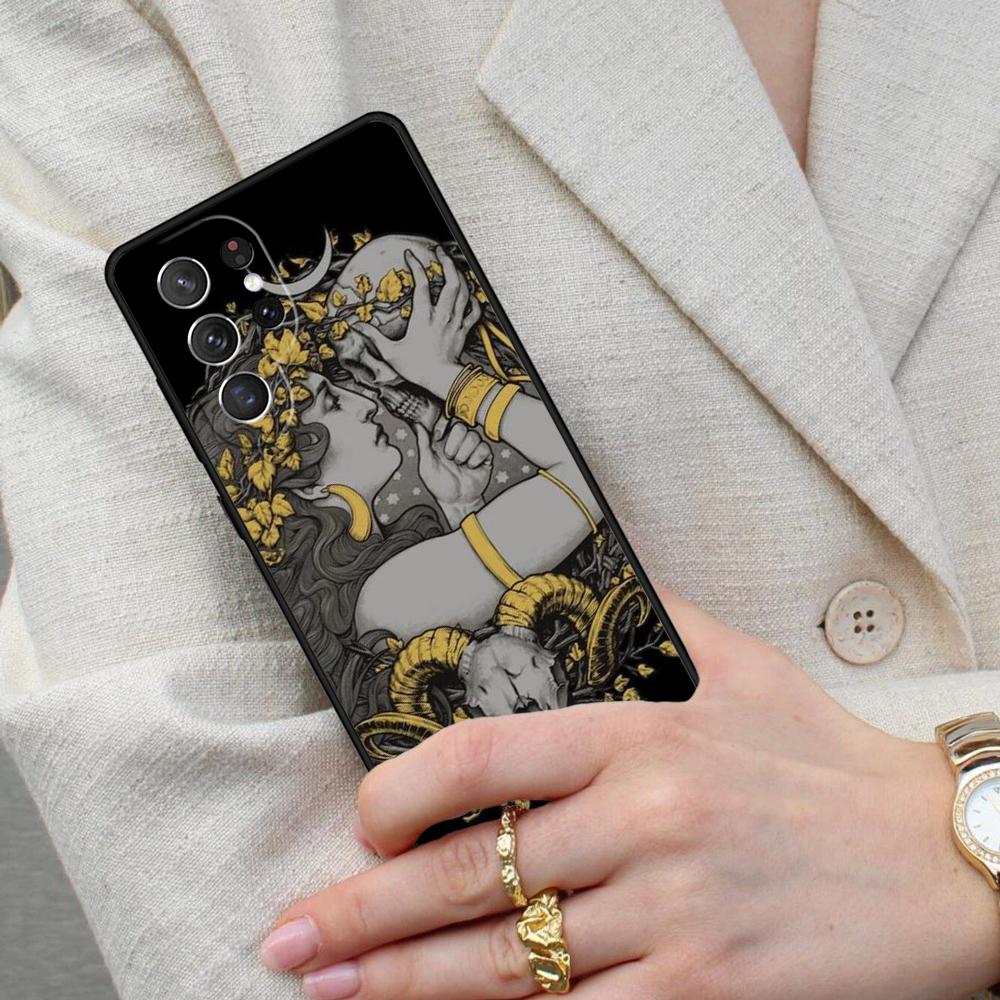 Occult Witchcraft Moon Gothic Witch Cell Phone Case for Samsung Galaxy S26 Ultra S25 S24 S23 S22 S21 S20 Note10 Cover