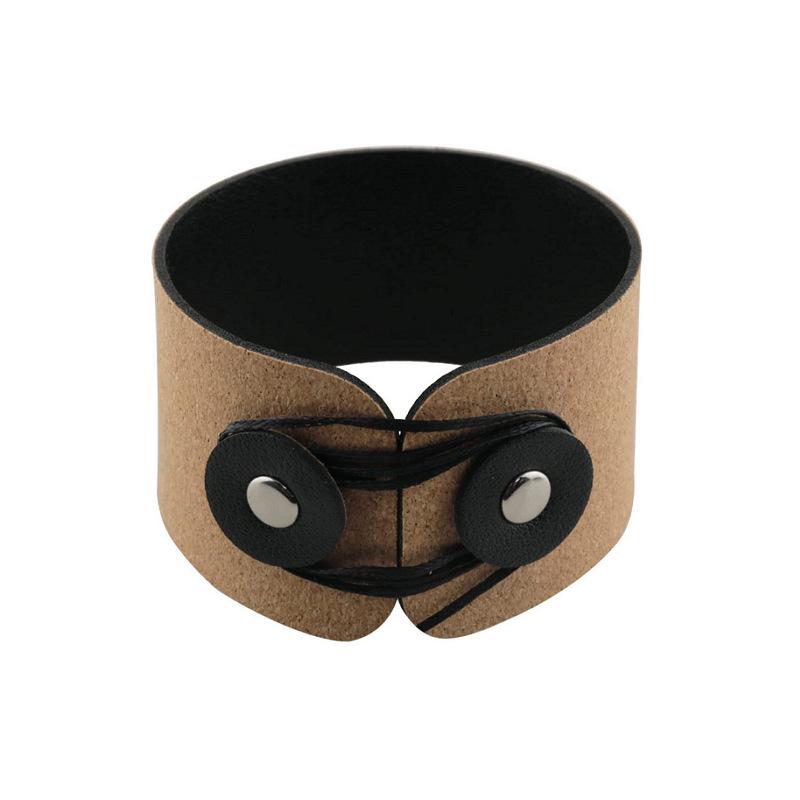 Cork Leather Heat-Insulating Coffee Cup Sleeve with Rope