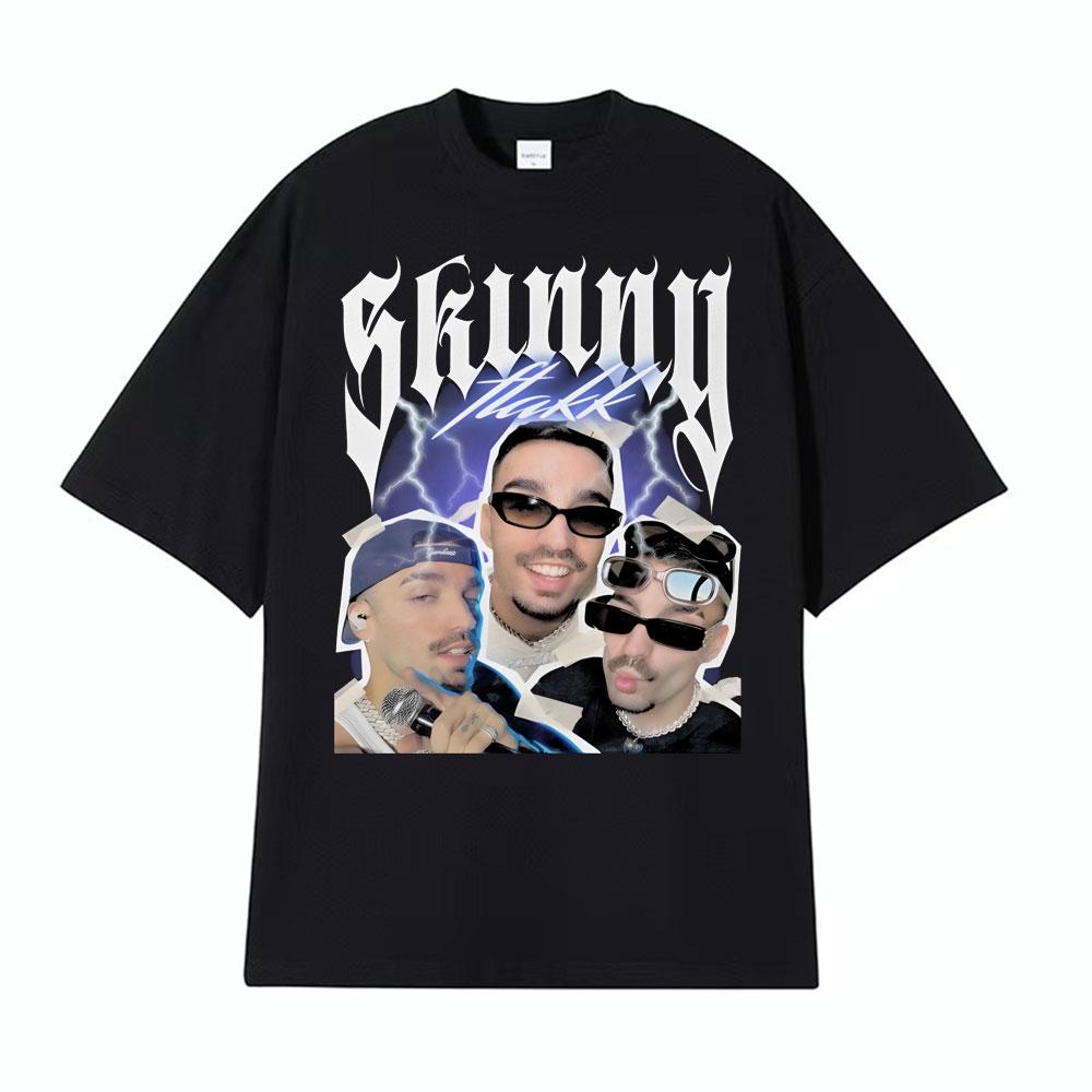 Rapper RELS B Skinny Flakk 2025 Tour Tshirt Men Clothing Fashion Hip Hop Punk Street Tshirts Unisex High Quality Cotton T Shirt