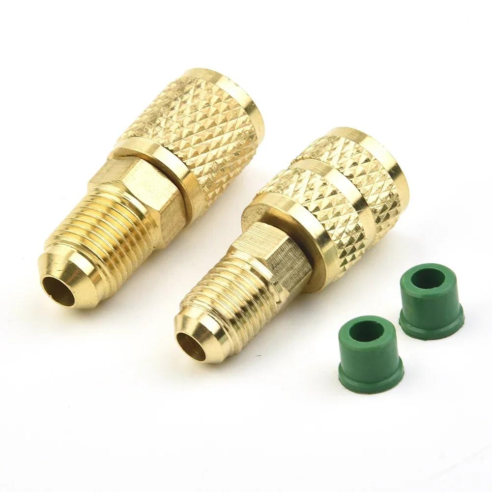 Mosazný adaptér 5/16 SAE F Rychlospojky na 1/4 SAE M Závit 5/16 SAE M na 1/4 SAE Pro R410 R32 R22 Adaptér pro klimatizaci