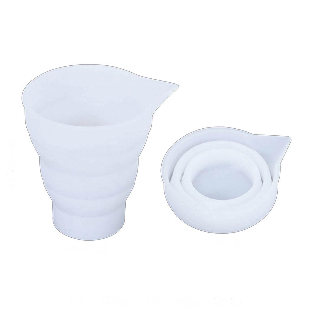 Measuring Cup Resin Molds DIY Container Candle Gypsum Epoxy Resin Casting Tool Folding Mixing Cup Silicone Mould Decor