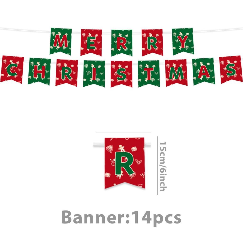 Christmas Themed Party Supplies Holiday Decorations Party Arrangements Christmas Flag Paper Plates Paper Cups Paper Towels