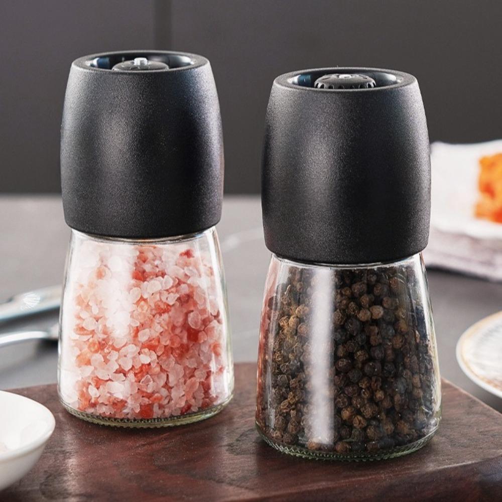 Glass Body Pepper Grinder Large Capacity Handheld Pepper Mill Mini Spice Mill  Kitchen Mill