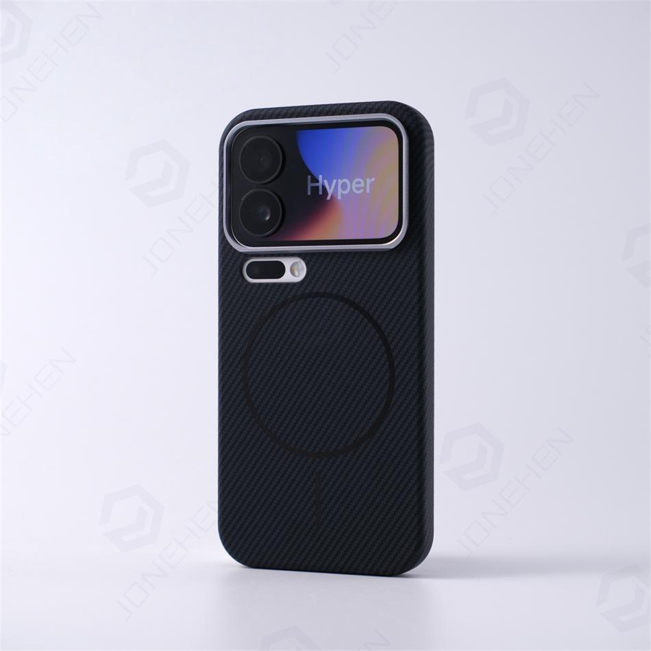 Alloy Lens Frame Carbon Fiber Pattern Magnetic Case For Xiaomi Mi 17 Pro Max 1 Ultra 14 Pro Mi1 Thin Hard PC Cover For