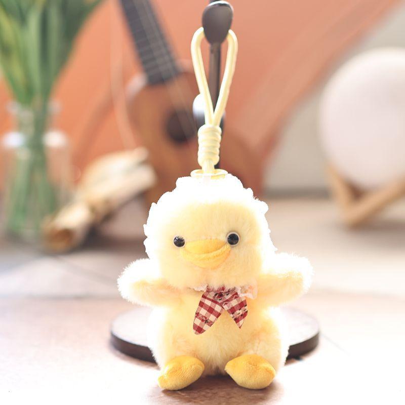Cute Animal Plush Toy Keychain With Short Plush For Bag Decoration