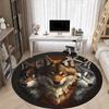 1PC Wolf Pack Office Round Area Rug,  Mat Suitable ForOffice, Under Office Chairs Bedroom Living Room Home Decor, Room Deco