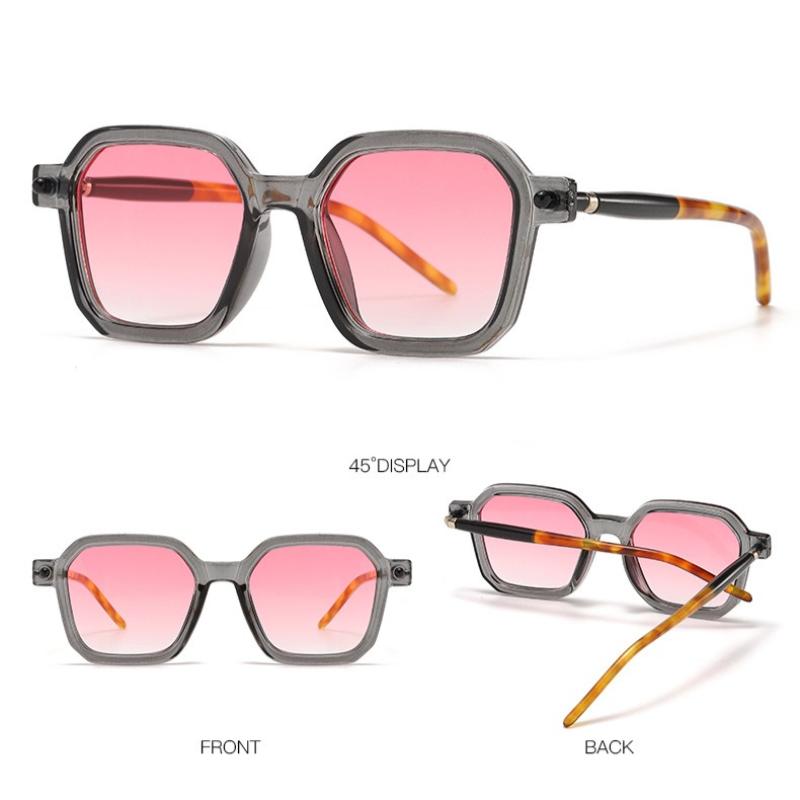 Stylish Square-frame Sunglasses for Men and Women, Casual Blue Light Blocking Glasses, Versatile Sun Protection Sunglasses