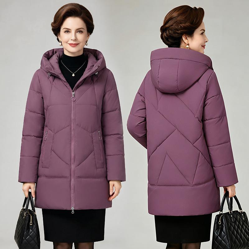 XL large size winter new mother outfit fashionable versatile foreign style cotton-padded clothes loose cotton-padded jackets women's jackets women's