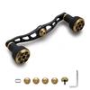 HEIGHTEN Fishing Reel Handle TPE Knob Universal For SHIMANO DAIWA Abu Garcia TPE Arch Series 105mm Black Gold HT24103