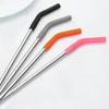 12pcs Curved Straw Topper 8MM Straw Cover Food Grade Metal Straws Tips Cover  Drinking