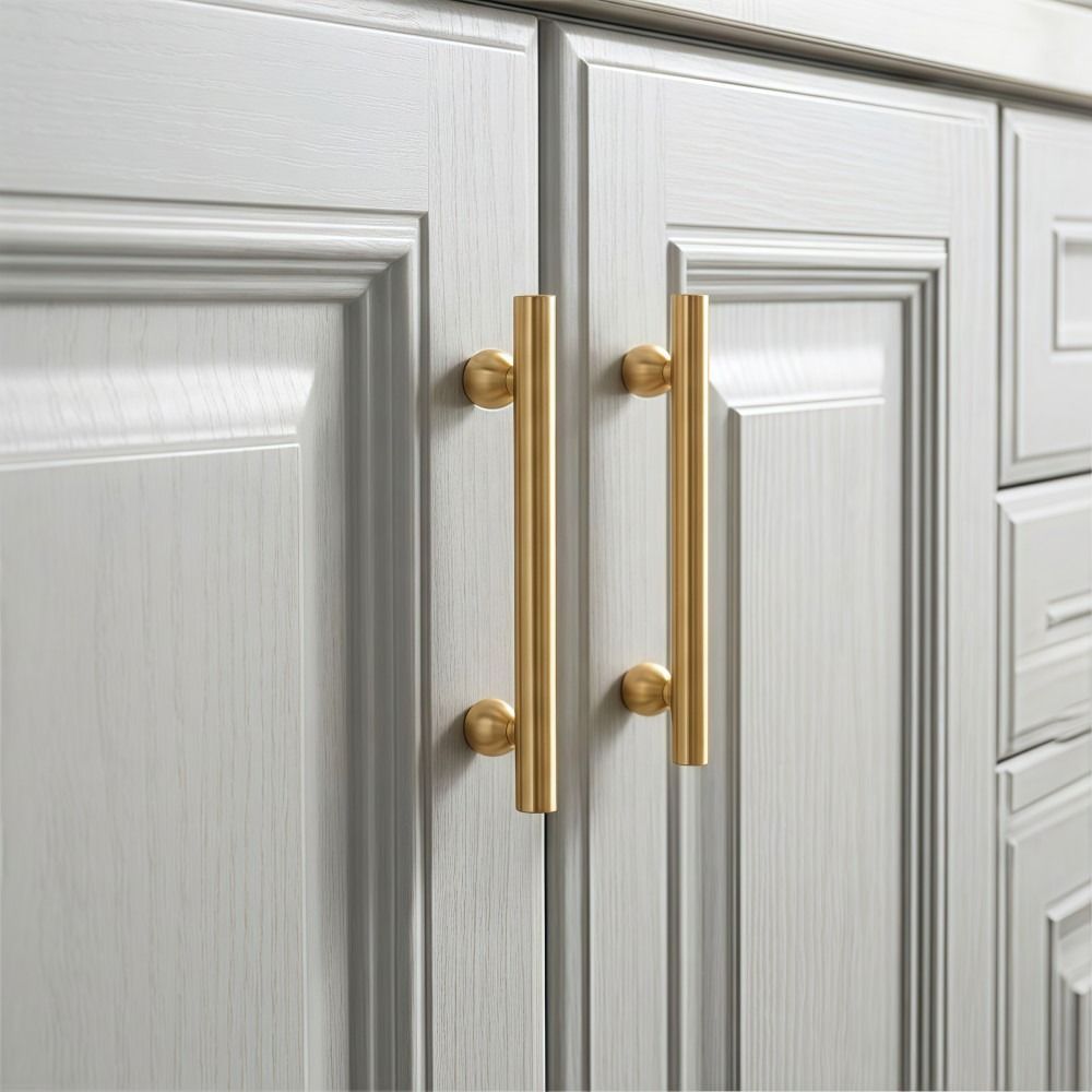 Minimalist Brass Cabinet Pulls Durable Gold Drawer Knobs Solid Brass Handles Cabinetry,Furniture