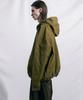 Square Cut Hoodie Khaki