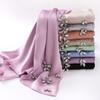 2024 New Imitation Silk Bubble Chiffon Handmade Diamond Scarf Hui People Scarf Malaysian Headscarf Scarf 175CM